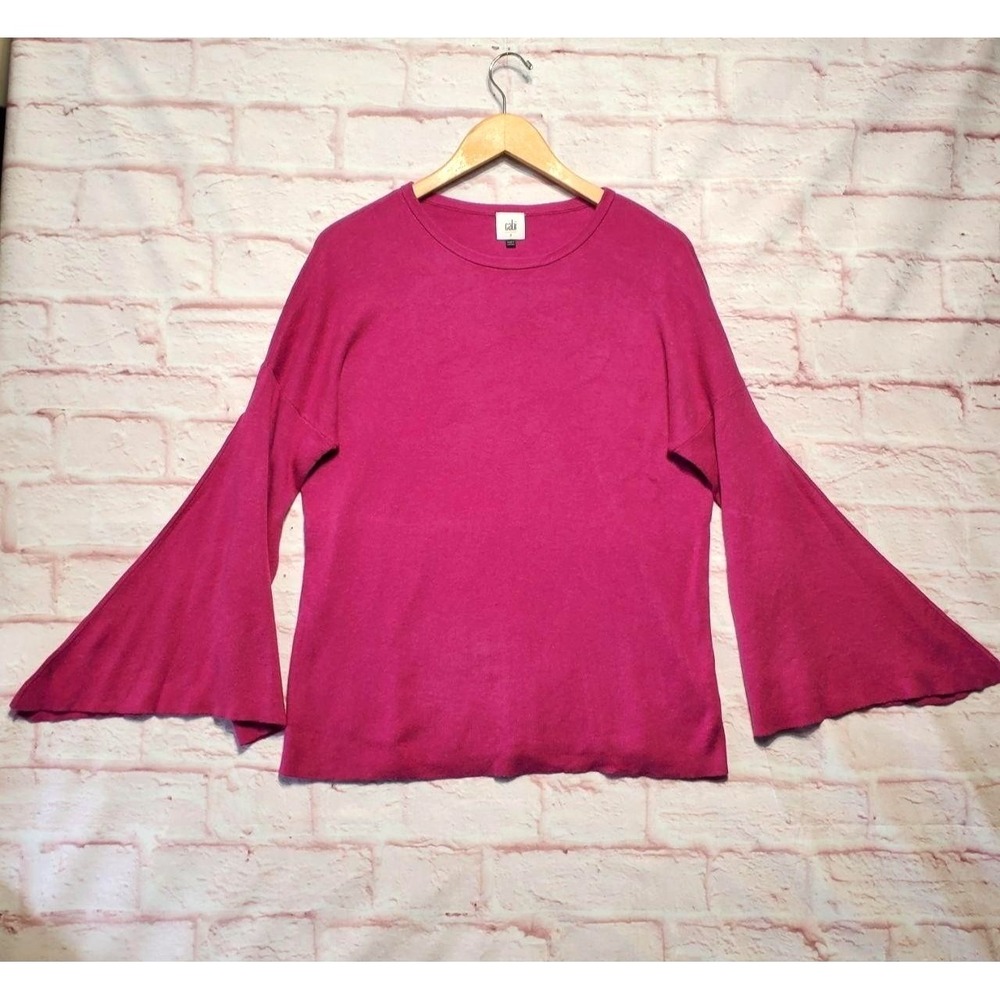 Cabi Bell Sleeve‎ Sweater Womens Small Pink Indie Sleaze Boho Chic Whimsigoth